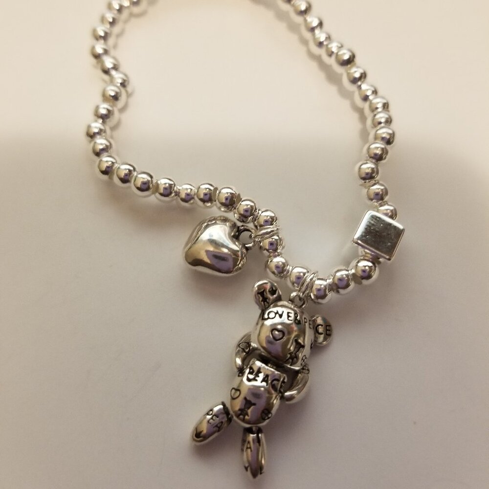 Child's Bear Heart Bracelet